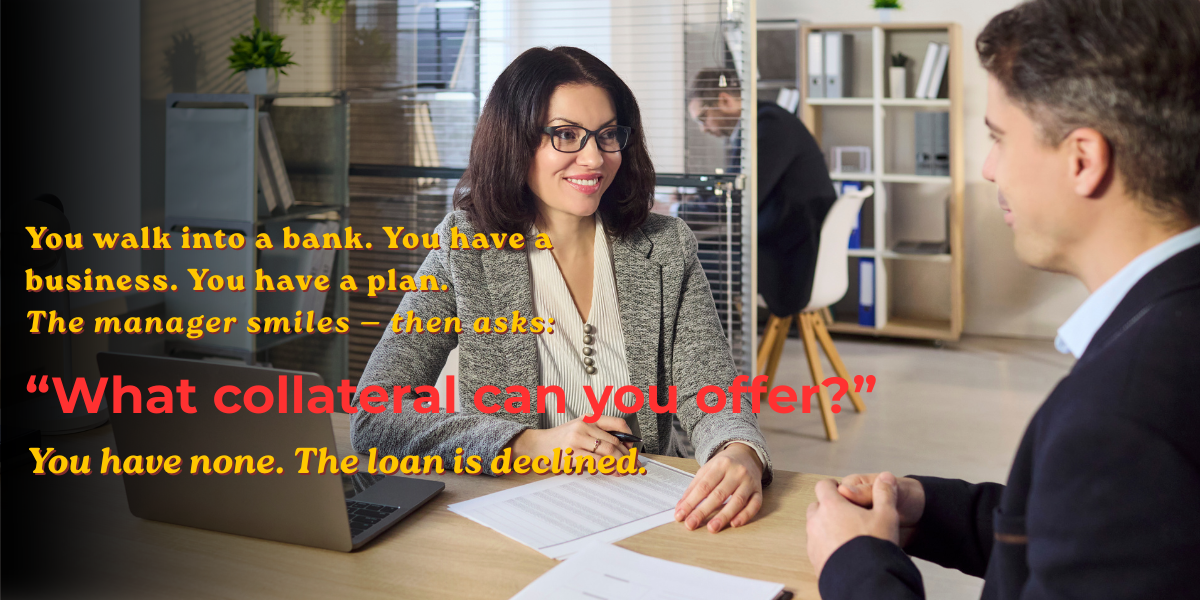 Bank manager asking MSME owner for collateral — the loan is declined