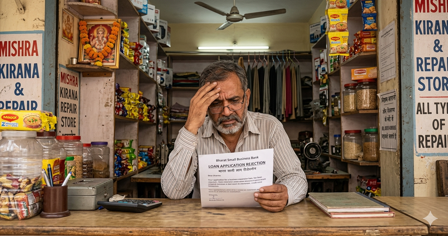 Small business owner confused about Mudra loan rejection in India